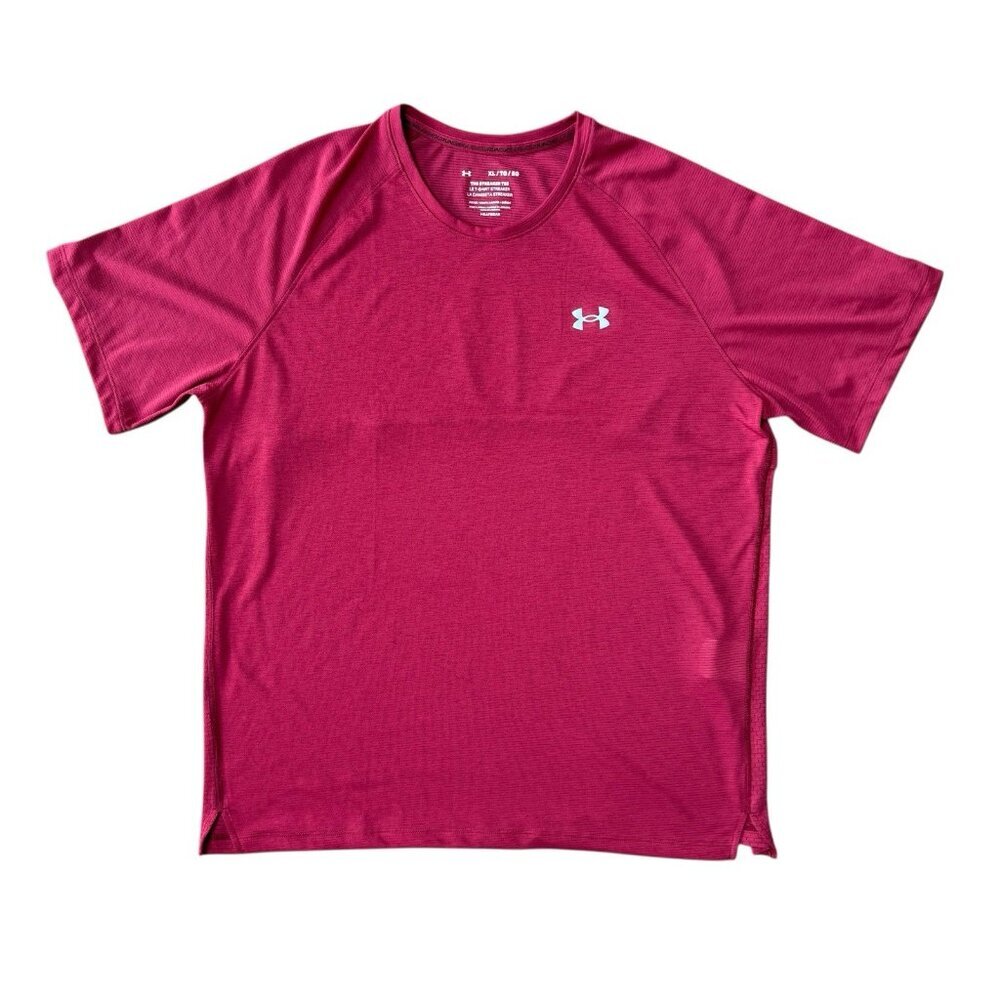 Under Armour The Streaker Tee Shirt Mens XL Lightweight Gym Running Red
